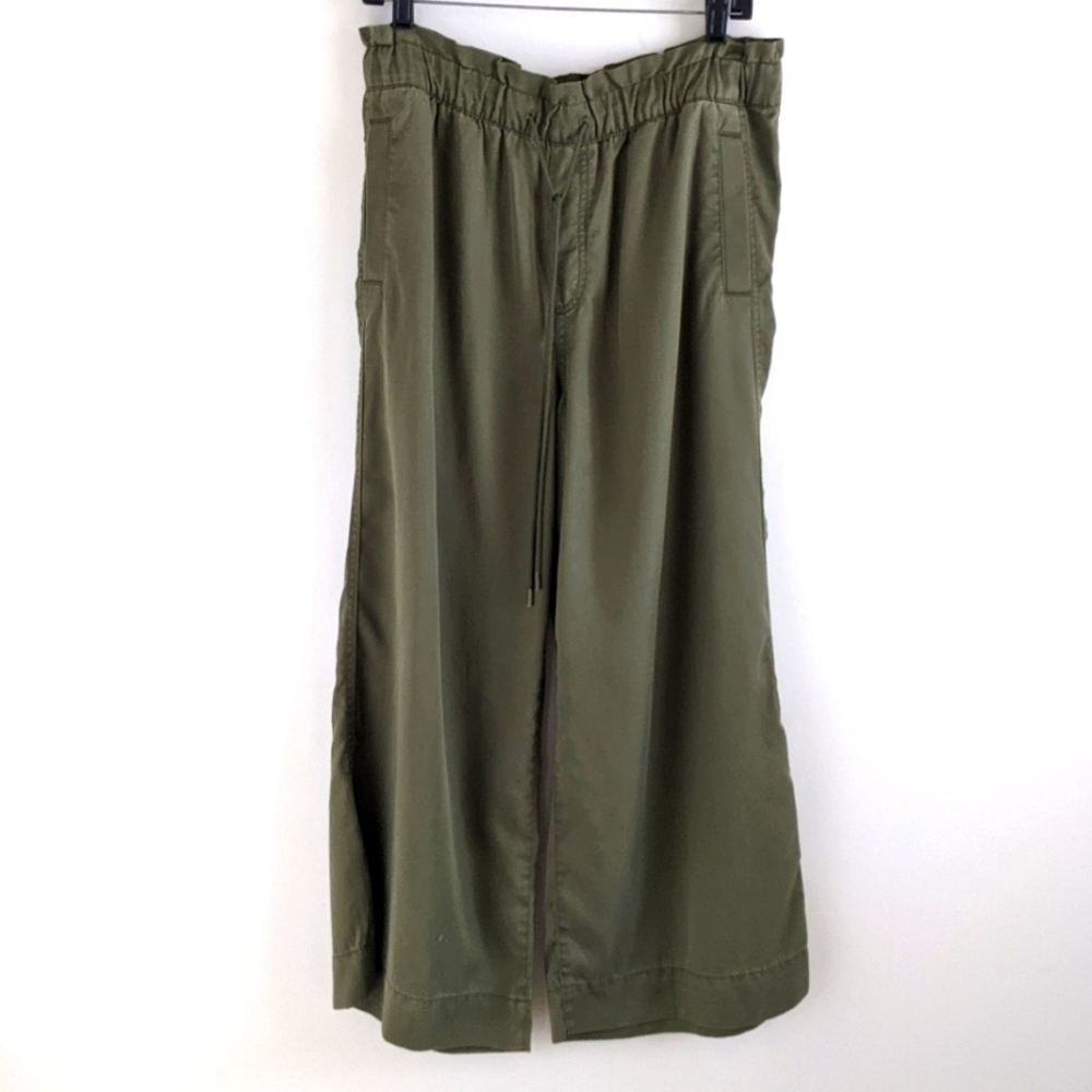 LOFT Olive Green Wide-Leg Pants